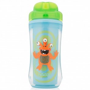 Чашка-термос 300 мл, без носика, 12+ месяцев, цвет - зеленый (DrBrowns, TC01012)